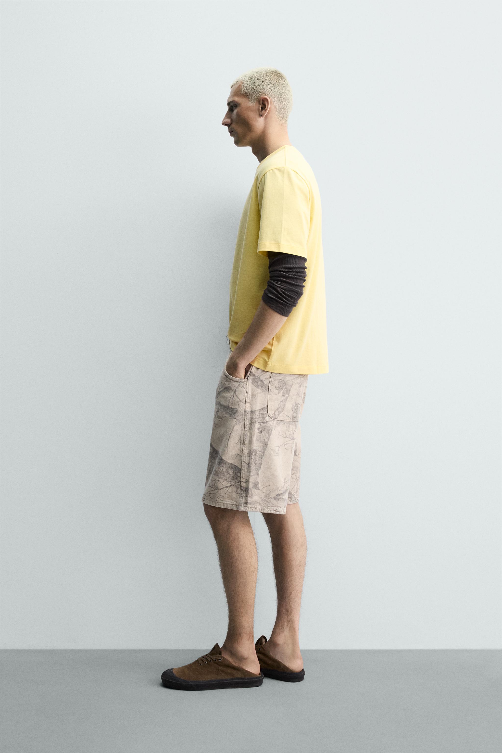 TREE PRINT BAGGY FIT SHORTS
